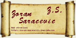 Zoran Saračević vizit kartica